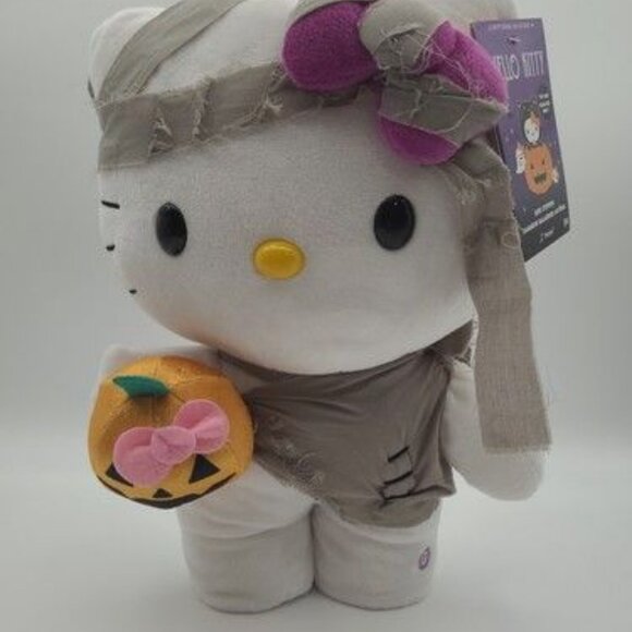 Sanrio Dancing Hello Kitty Halloween Mummy & Pumpkin Greeter Sidestepper NWT - Picture 4 of 6